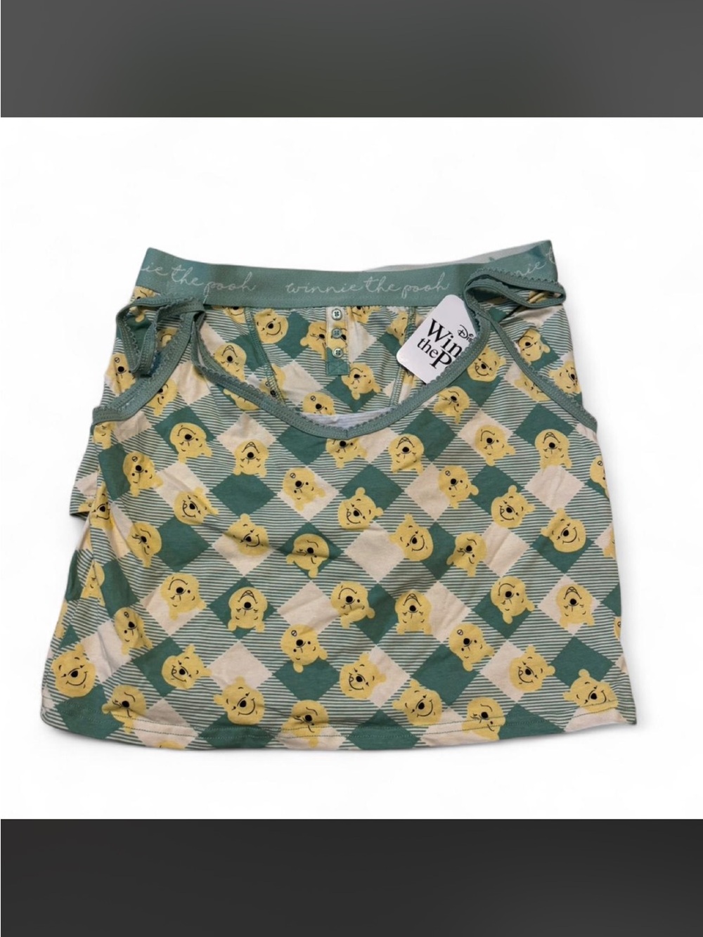 Disney Green & Yellow Winnie the Pooh Pajamas
